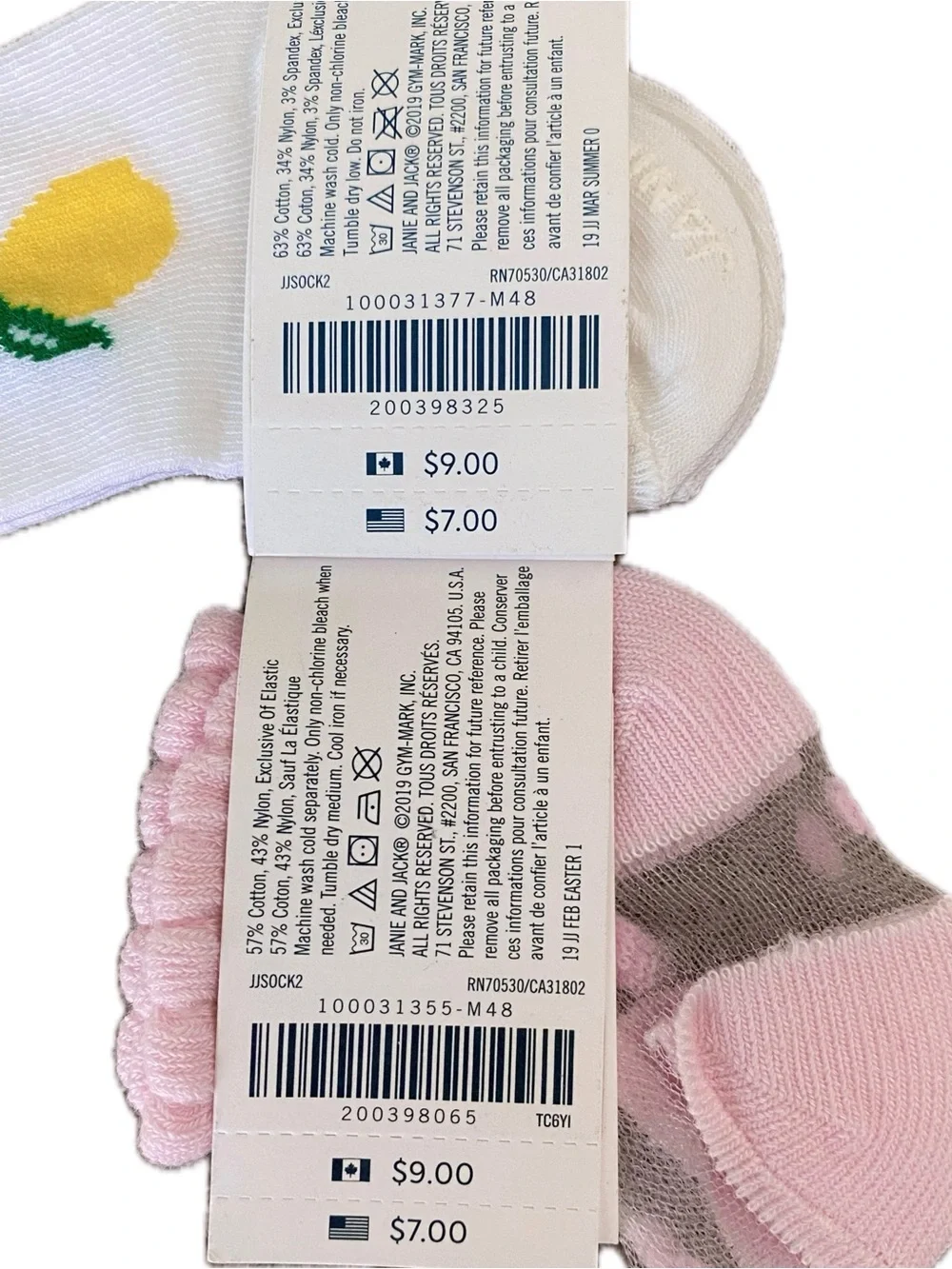 Janie and Jack NEW sock bundle - size 0-3 months
